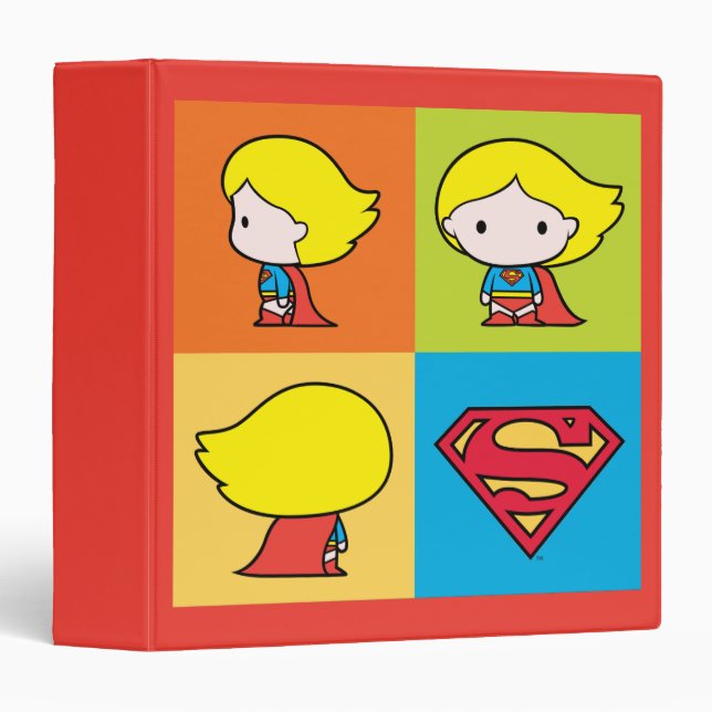 Chibi Supergirl Character Turnaround Binder (Front/Spine)