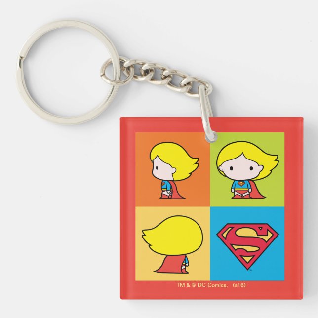 Chibi Supergirl Character Turnaround Keychain (Front)