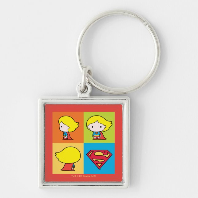 Chibi Supergirl Character Turnaround Keychain (Front)