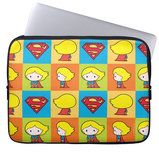 Chibi Supergirl Character Turnaround Laptop Sleeve (Front)