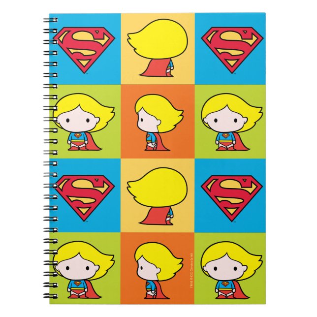 Chibi Supergirl Character Turnaround Notebook (Front)