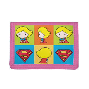 Chibi Supergirl Character Turnaround Trifold Wallet