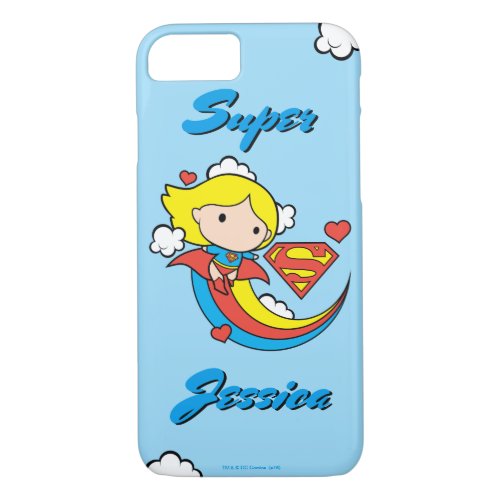 Chibi Supergirl Flying Rainbow iPhone 87 Case