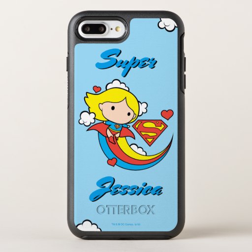 Chibi Supergirl Flying Rainbow OtterBox Symmetry iPhone 8 Plus/7 Plus Case
