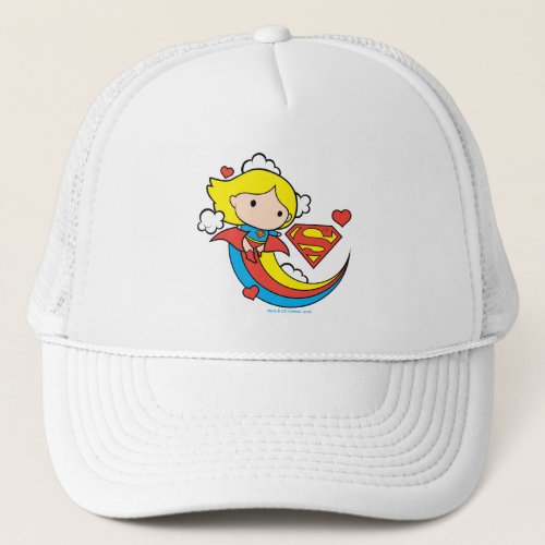 Chibi Supergirl Flying Rainbow Trucker Hat