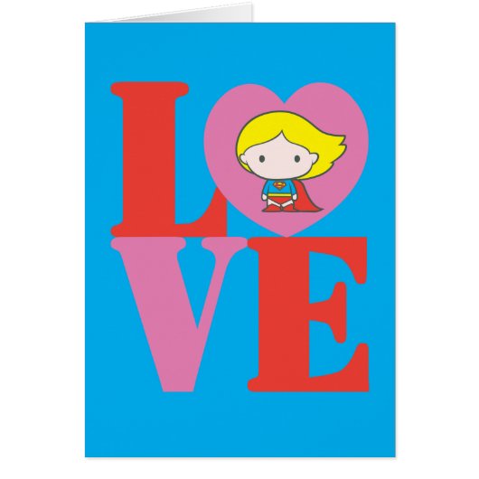 Chibi Supergirl LOVE Cards (Front)