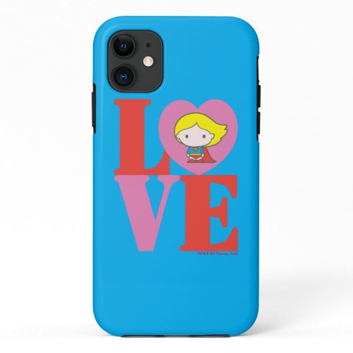 Chibi Supergirl LOVE iPhone 11 Case