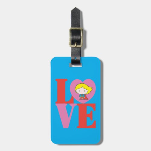 Chibi Supergirl LOVE Luggage Tag