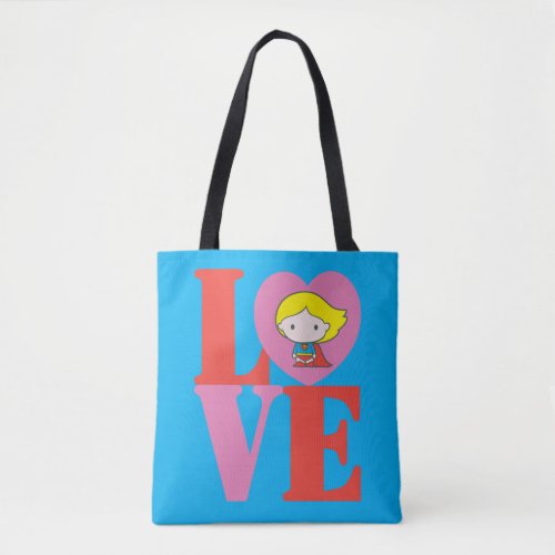 Chibi Supergirl LOVE Tote Bag
