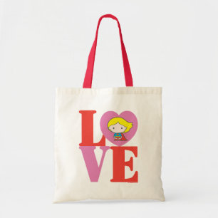 Chibi Supergirl LOVE Tote Bag