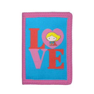 Chibi Supergirl LOVE Trifold Wallet
