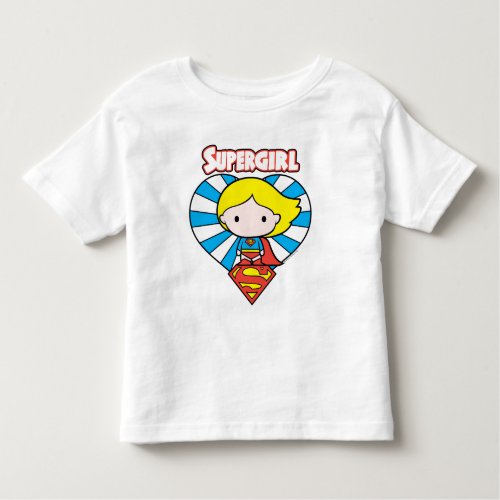Chibi Supergirl Starburst Heart and Logo Toddler T_shirt