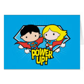 Chibi Superman & Chibi Supergirl Power Up! (Front Horizontal)