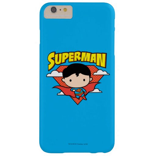 Chibi Superman Polka Dot Shield and Name Barely There iPhone 6 Plus Case