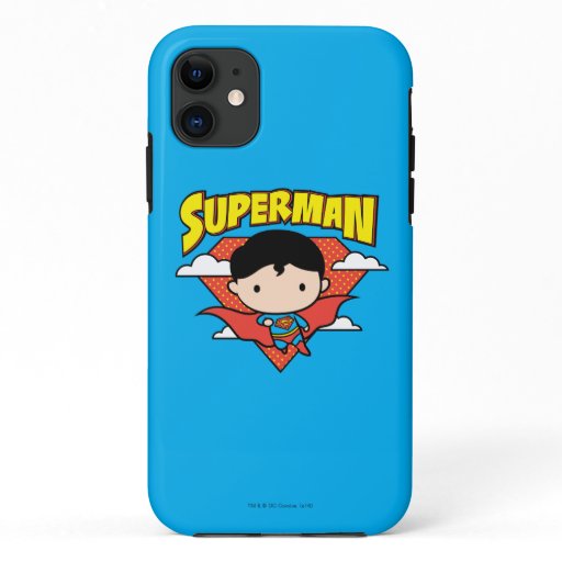 Chibi Superman Polka Dot Shield and Name iPhone 11 Case