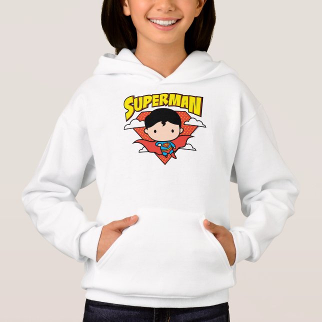 Chibi Superman Polka Dot Shield and Name Hoodie (Front)