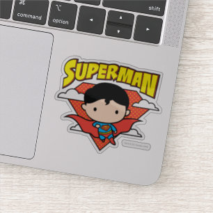 Chibi Superman Polka Dot Shield and Name Sticker