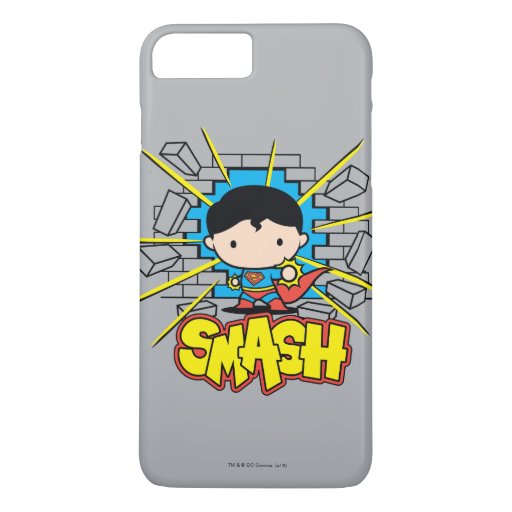 Chibi Superman Smashing Through Brick Wall iPhone 8 Plus/7 Plus Case