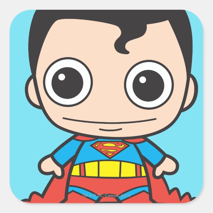 Chibi Superman Square Sticker