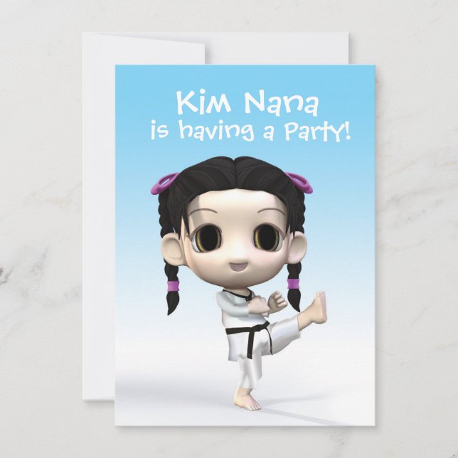 Chibi Taekwondo Invitation (Front)