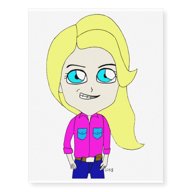 chibi     temporary tattoos (Front)