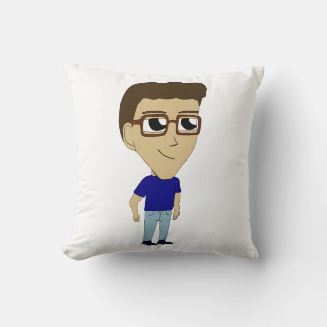 chibi  throw pillow (Front)