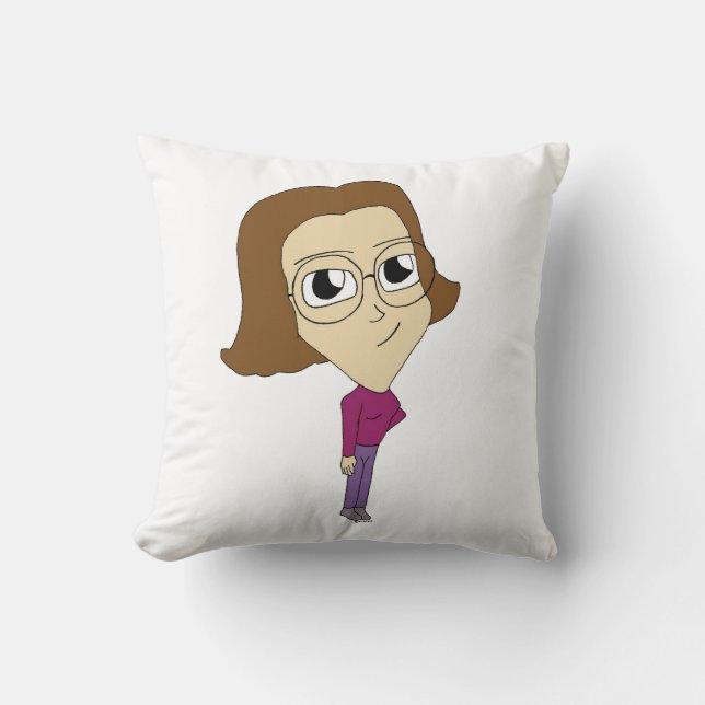 chibi   throw pillow (Front)