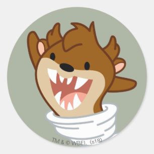 Chibi Tornado TAZ™ Classic Round Sticker
