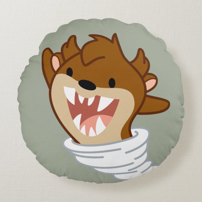 Chibi Tornado TAZ™ Round Pillow (Front)