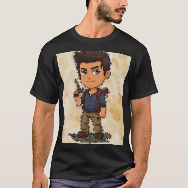 Chibi Treasure‑Hunting Adventurer T-Shirt (Front)