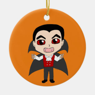 chibi vampire ceramic ornament