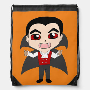 chibi vampire drawstring bag