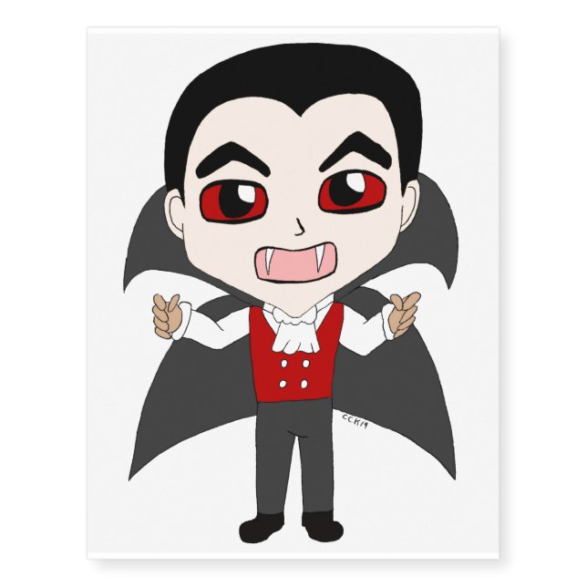 chibi vampire temporary tattoos (Front)