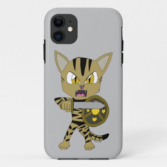 Chibi Warrior Cat Case-Mate iPhone Case (Back)