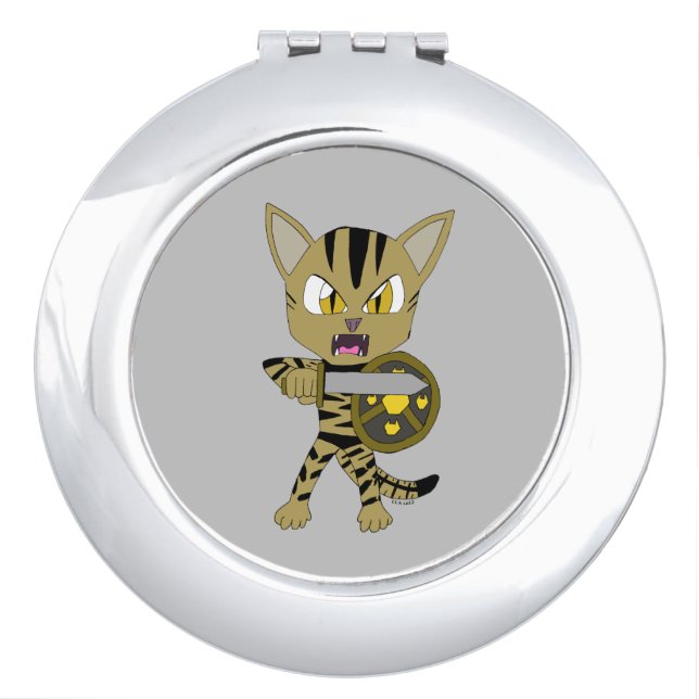Chibi Warrior Cat Compact Mirror (Front)