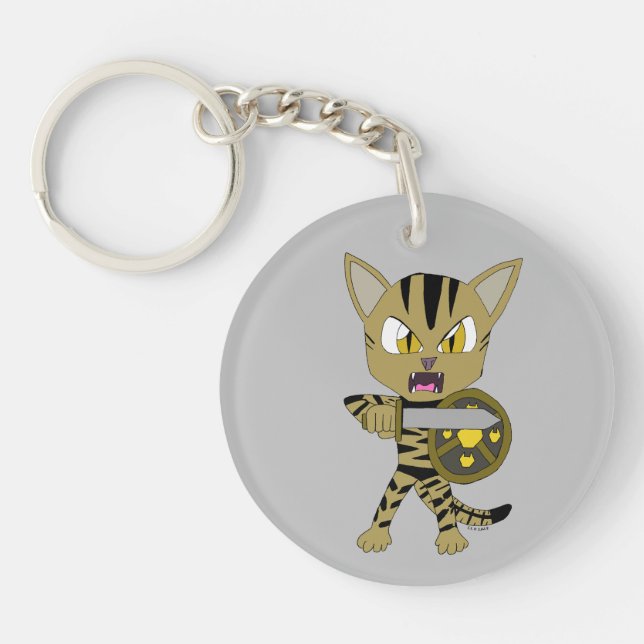 Chibi Warrior Cat Keychain (Front)