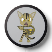 Chibi Warrior Cat LED Sign (Lights Off)