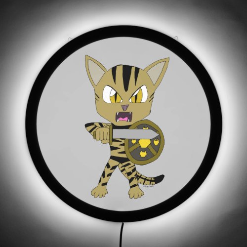 Chibi Warrior Cat LED Sign