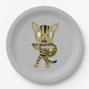 Chibi Warrior Cat Paper Plates