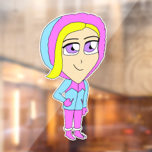 chibi window cling