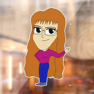 chibi window cling