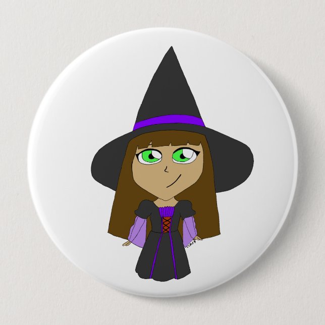 chibi witch  button (Front)