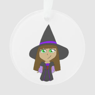 chibi witch  ornament
