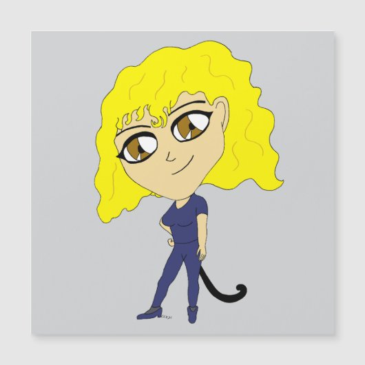 Chibi with a cat like tail (Front)