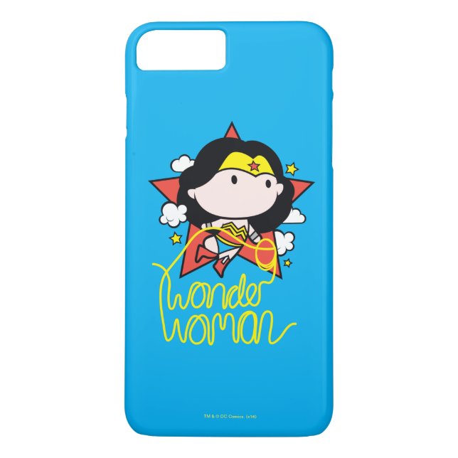 Chibi Wonder Woman Flying With Lasso Case-Mate iPhone Case (Back)