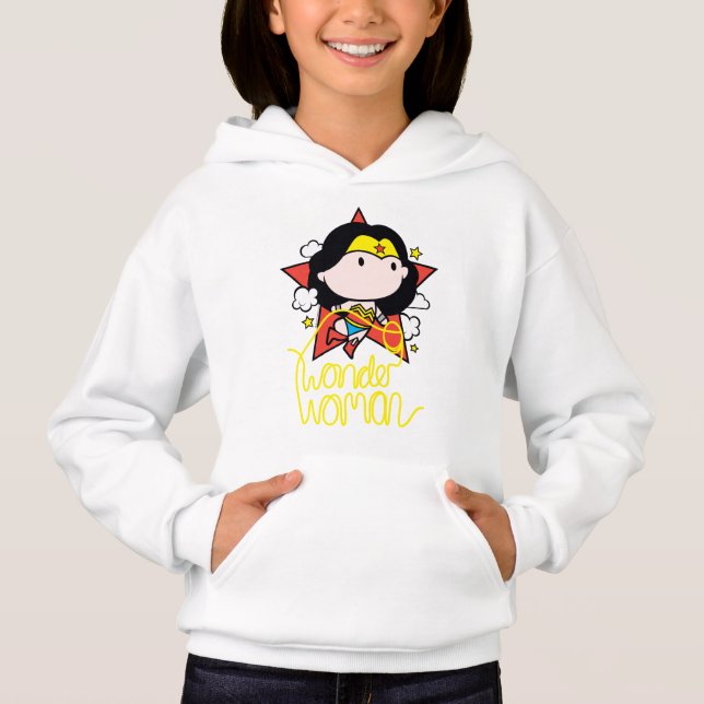 Chibi Wonder Woman Flying With Lasso Hoodie (Front)
