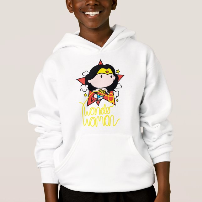 Chibi Wonder Woman Flying With Lasso Hoodie (Front)