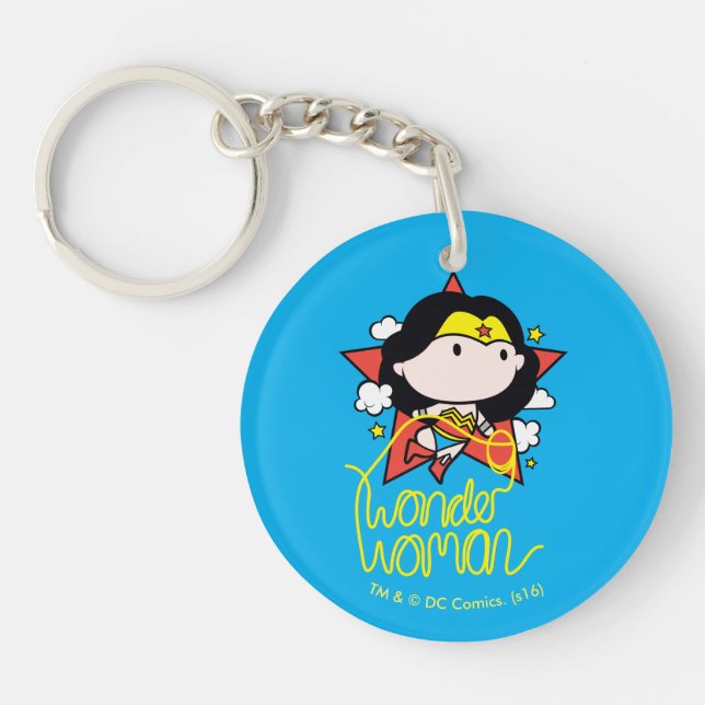 Chibi Wonder Woman Flying With Lasso Keychain (Front)