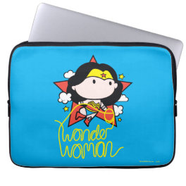 Chibi Wonder Woman Flying With Lasso Laptop Sleeve