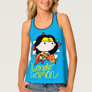 Chibi Wonder Woman Flying With Lasso Tank Top